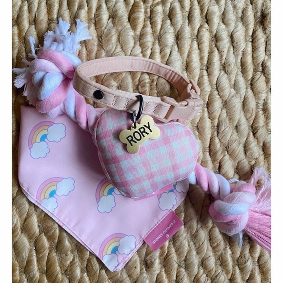 NWT Stoney Clover Reversible Bandana - Rainbow or Pink Plaid (Small or Large) - Picture 5 of 6